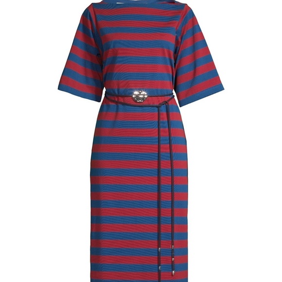 Tory Burch
Logo-Belted Striped Midi-Dress - Picture 3 of 6